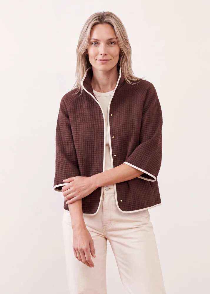 Dudley Stephens Catalina Jacket in Waffle (Cocoa)