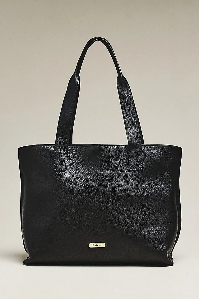 Barbour Barbour Alder Large Leather Tote Bag