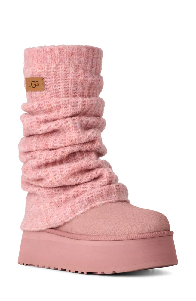 Classic Mini Dipper Legwarmer Boot in Pink