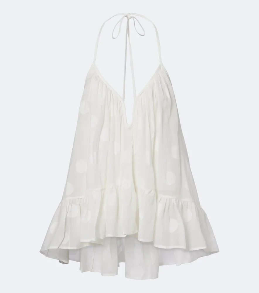 Solstice polka-dot cotton top