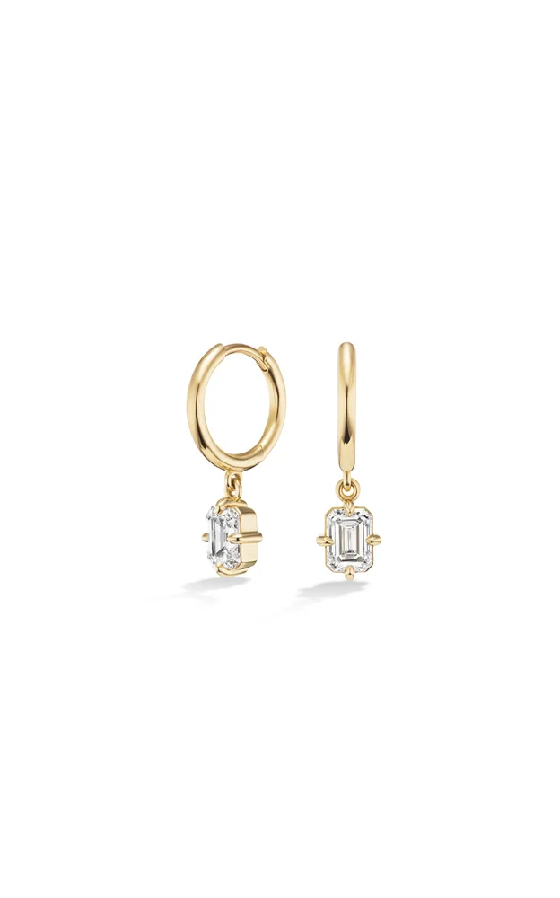 14K Yellow Gold Diamond Earrings