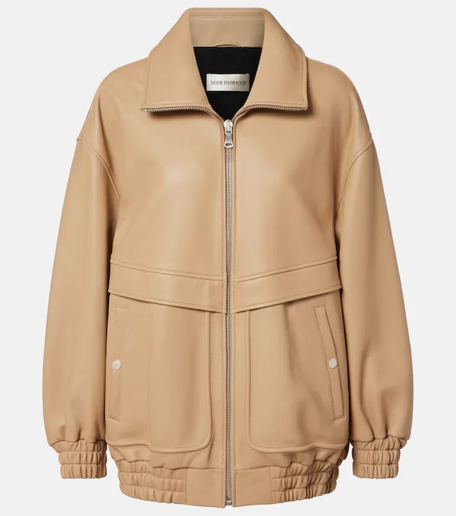 Beck leather bomber jacket