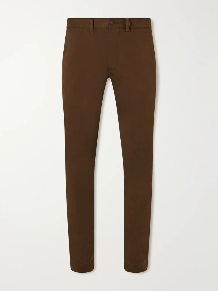 Bedford Straight-Leg Stretch-Cotton Twill Trousers