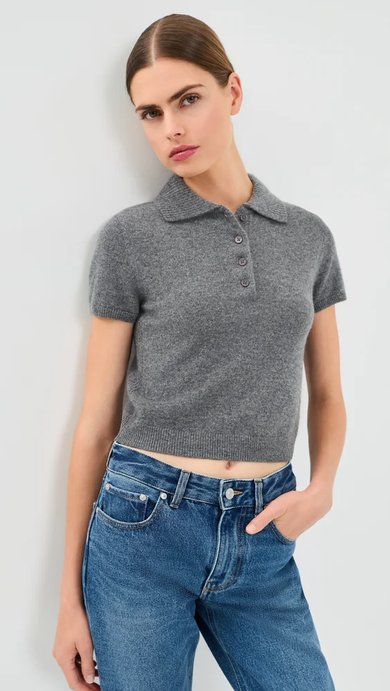 Twila Cashmere Polo Top