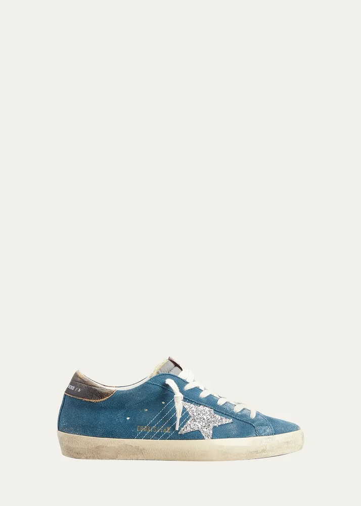 Super-Star Suede Glitter Low-Top Sneakers