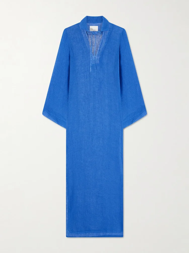Linen-blend coverup