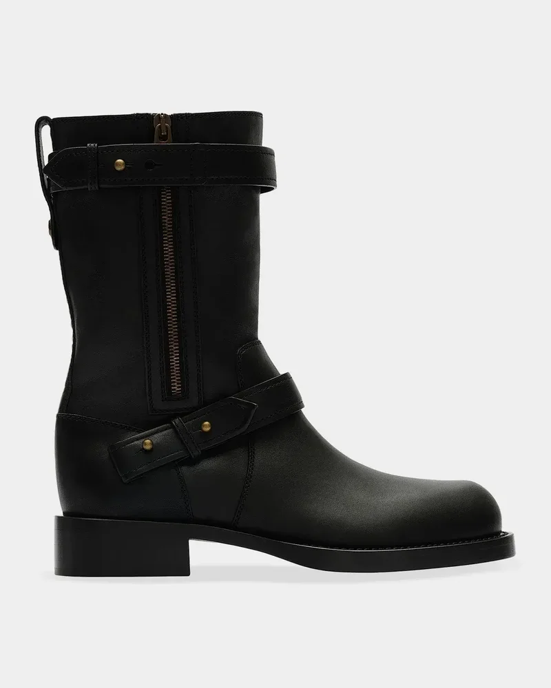 Kent Leather Biker Boots
