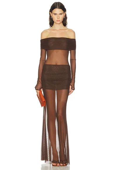 Lena Maxi Dress in Decadent Chocolate