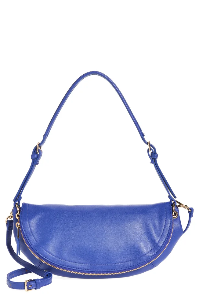 Getaria Semicircular Faux Leather Shoulder Bag