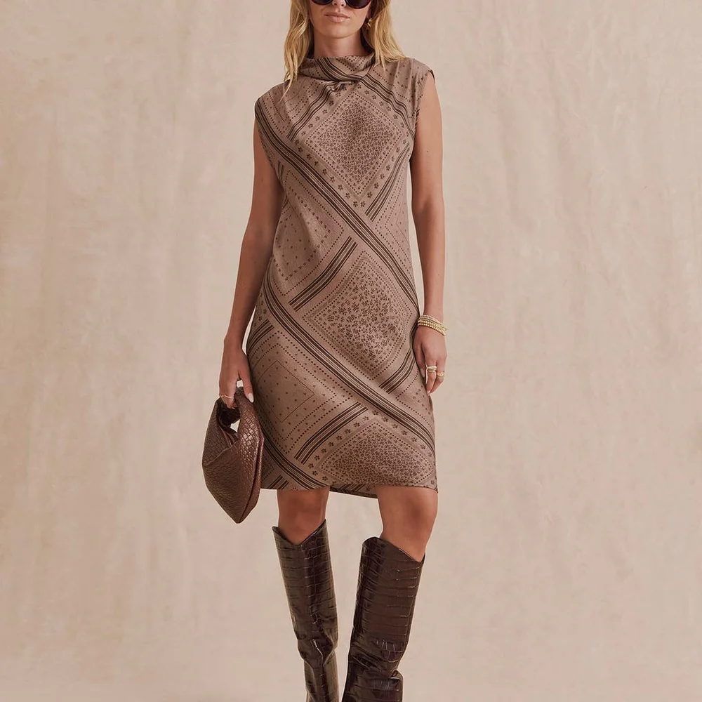Scout Mock Neck Mini Dress