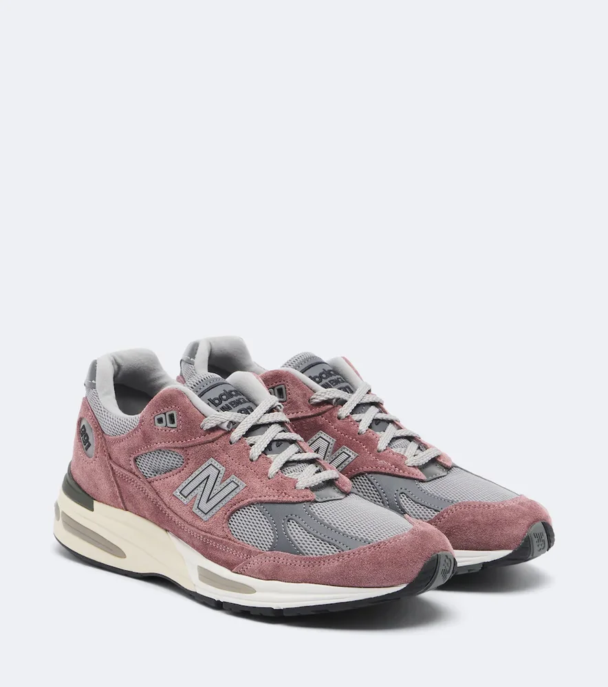 991v2 Miuk suede-trimmed sneakers