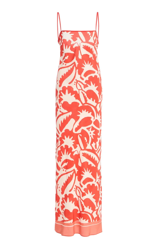 Exclusive Scarf-Detailed Silk Crepe de Chine Maxi Dress