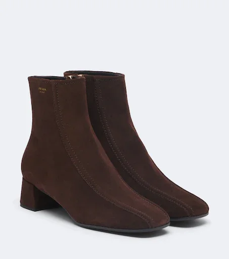 Suede ankle boots (brown)