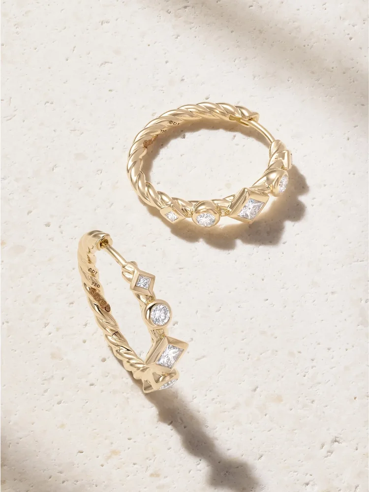 18-karat gold hoop earrings
