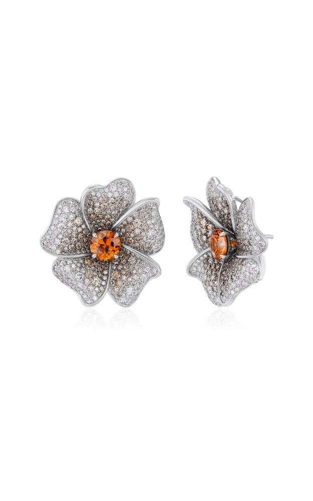 Tiare 18K White Gold Diamond Earrings