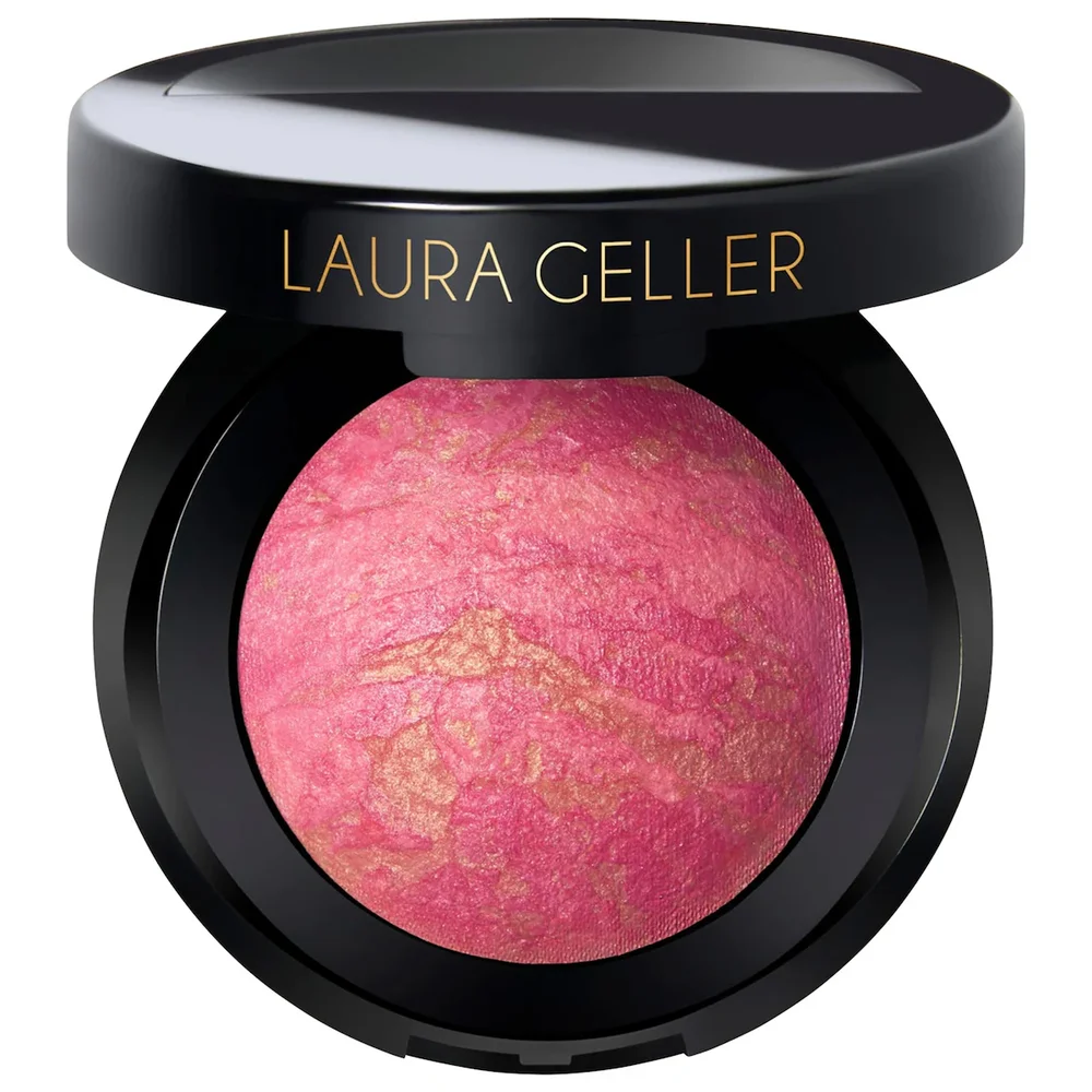 Blush and Brighten Marbleized Baked Powder Blush in Sunlit Rose
