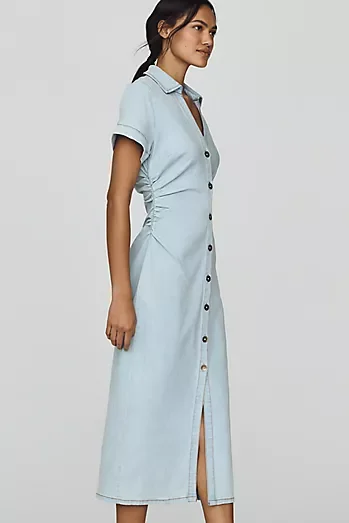 Greer Denim Midi Shirtdress by Pilcro