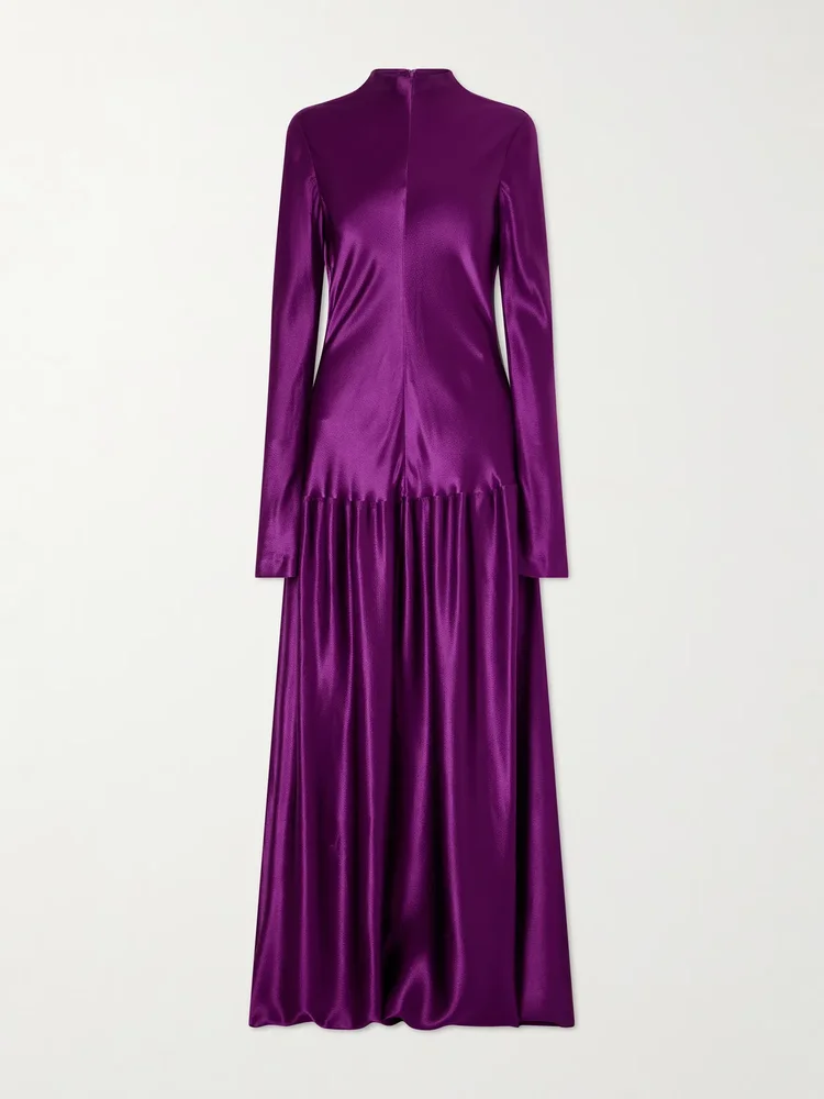 Mila satin maxi dress