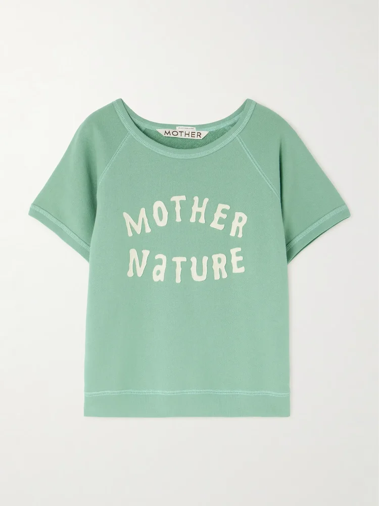 Appliquéd cotton-jersey sweatshirt