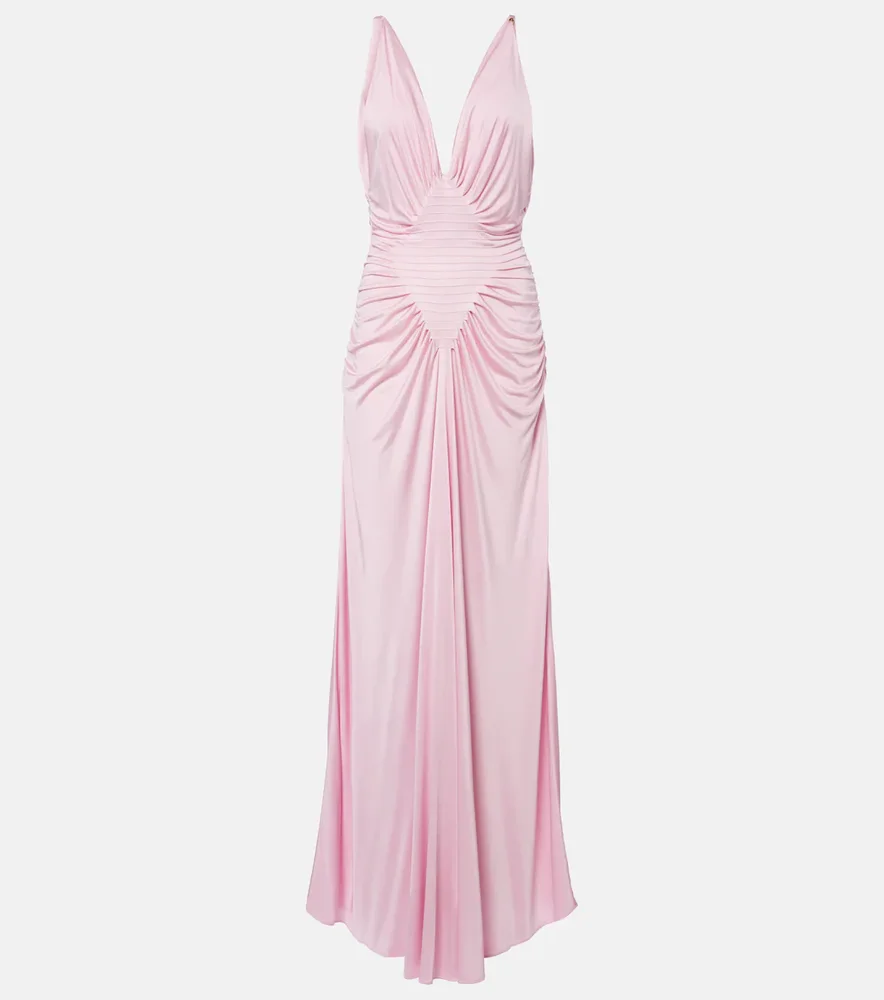 Draped jersey gown