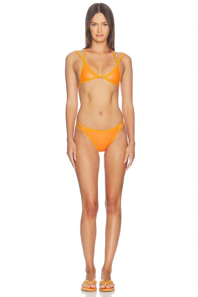 Latex Splash Matte Bent Bikini Set
