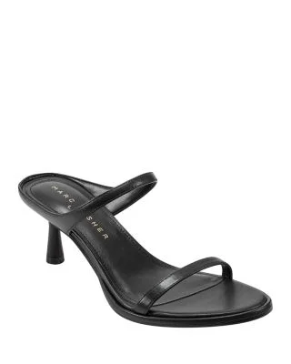 Alonde Leather High Heel Slide Sandals