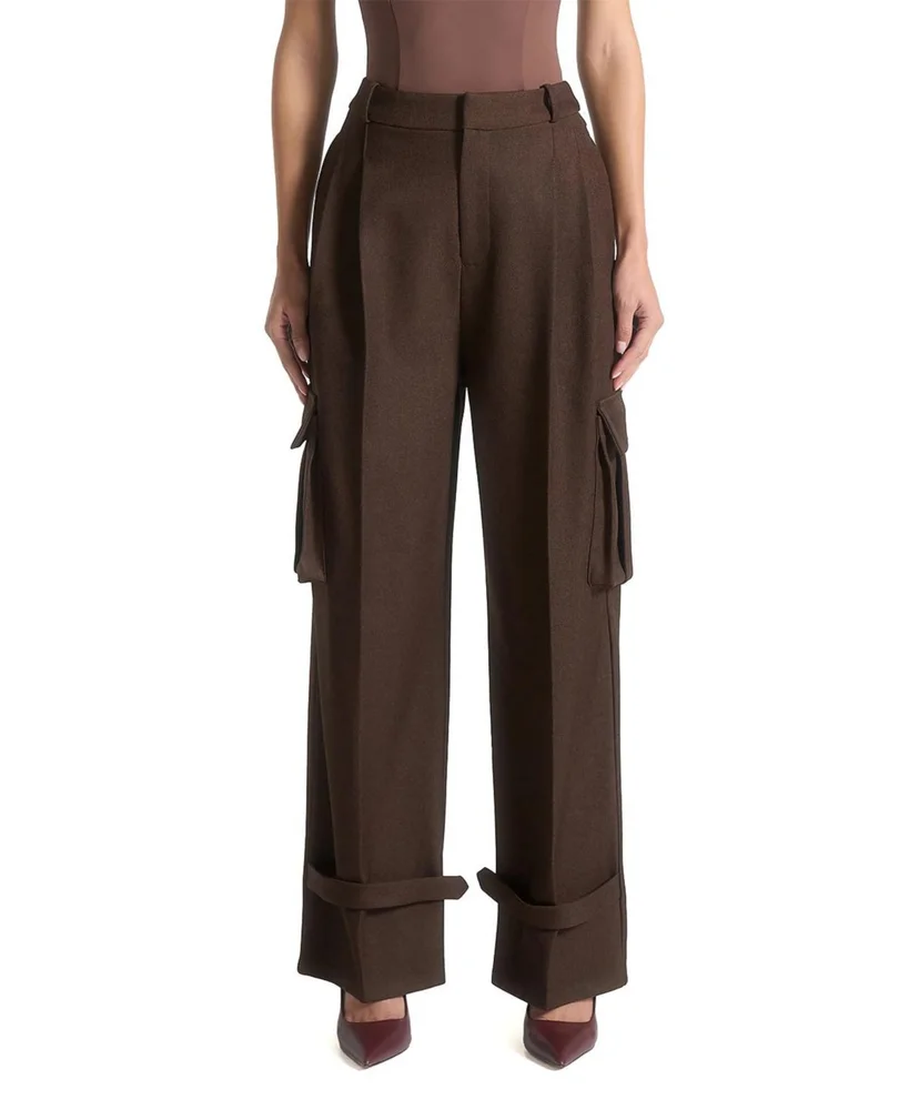 Danielle Tailored Pleated Cargo Trousers