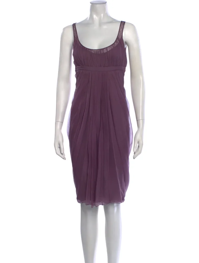 Silk Knee-Length Dress