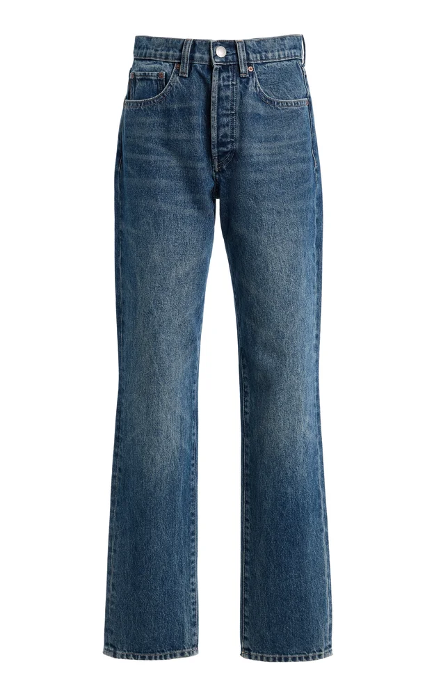 x Olympia of Greece Exclusive Olympia Slim Straight Mid-Rise Jeans