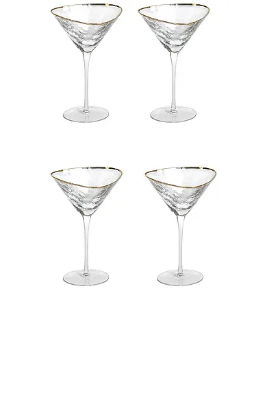 Aperitivo Triangular Martini Glasses Set Of 4