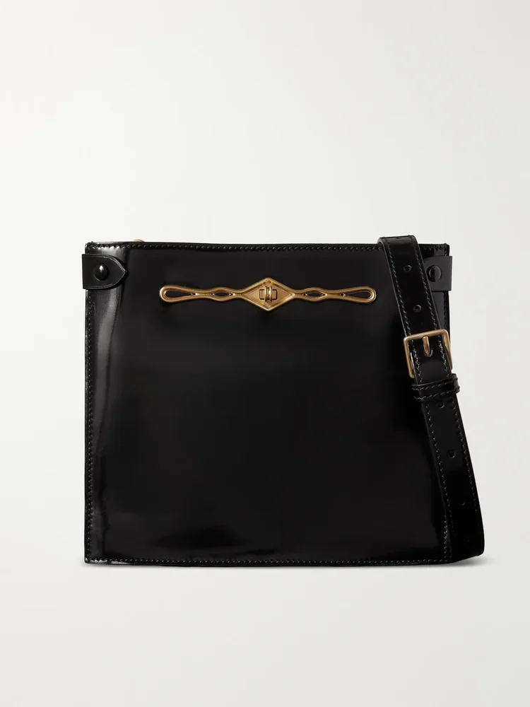 + Fernando Jorge Stowaway Embellished Patent-Leather Shoulder Bag