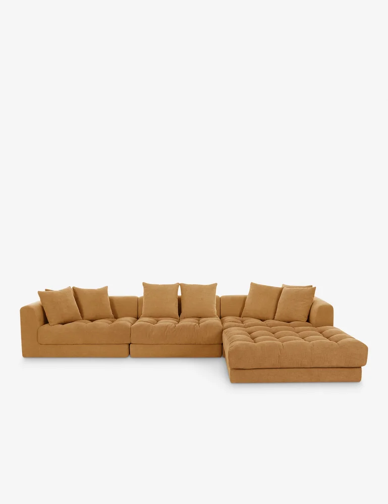 Altman Modular 3-Piece Sectional Sofa with Ottoman