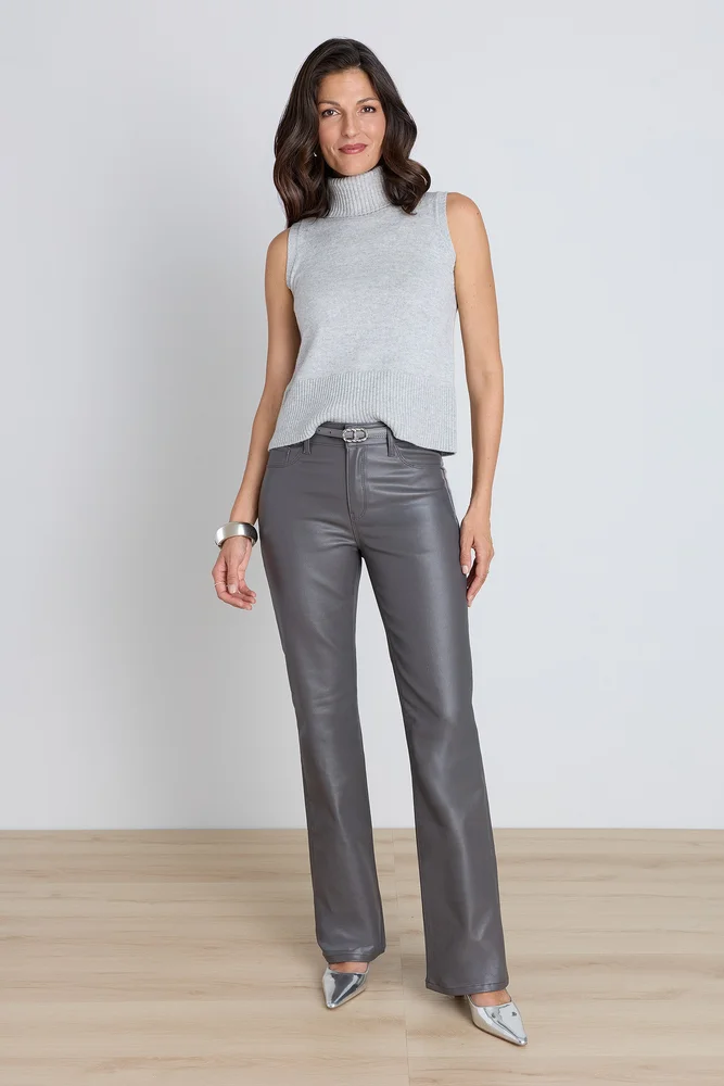 Aria Coated Flare Jean