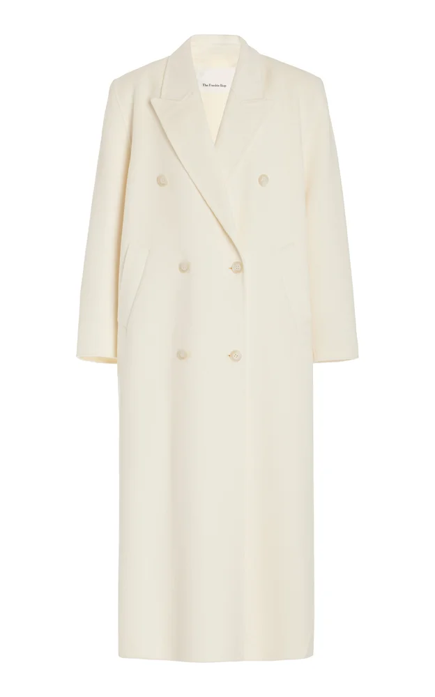 Gaia Double-Breasted Wool-Blend Coat
