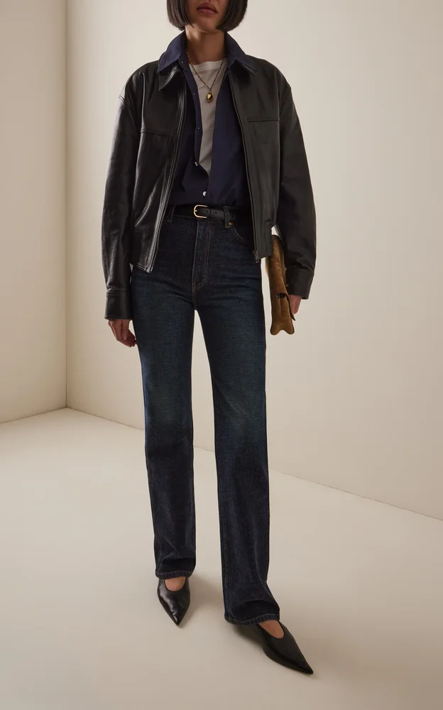 Aime Leather Bomber Jacket