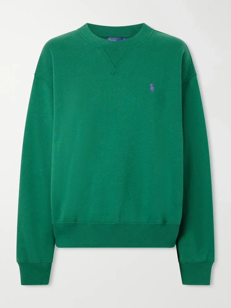 Cotton-blend jersey sweatshirt