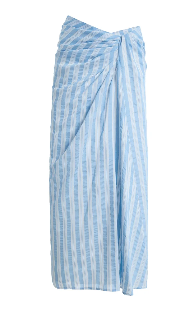 Liorra Yarn-Dyed Jersey Midi Skirt