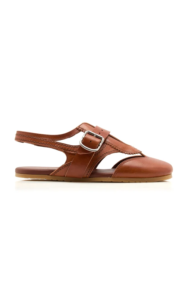 Leather Slingback Flats