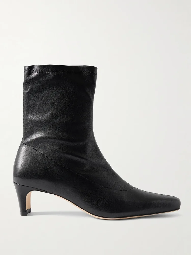 Wally Sock leather ankle boots