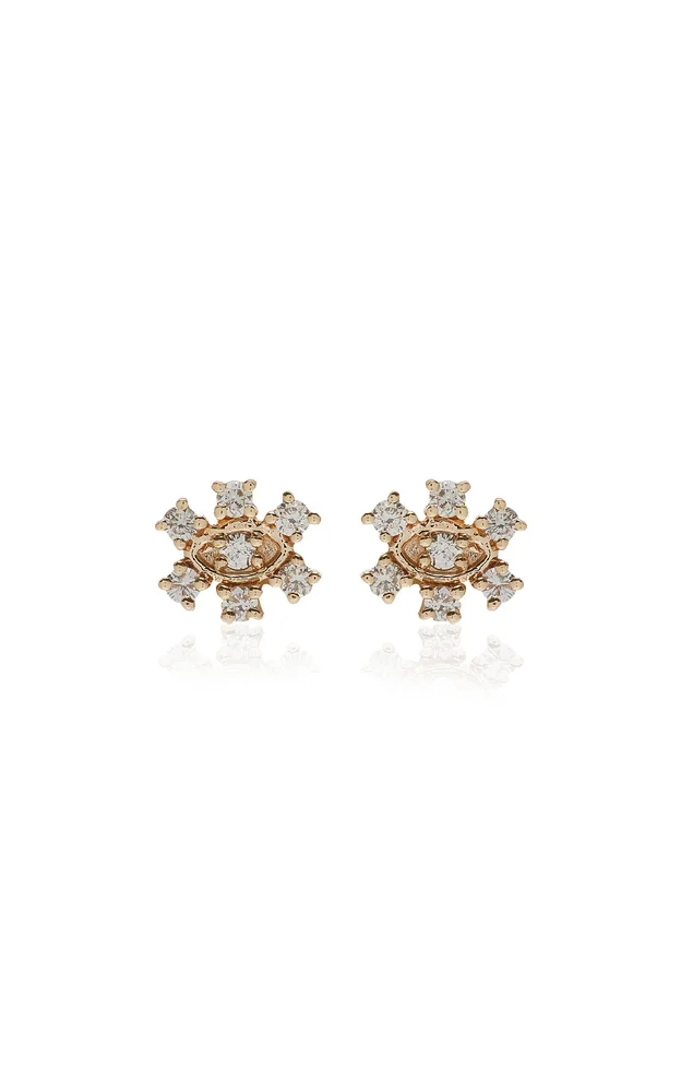 14K Gold Diamond Earrings