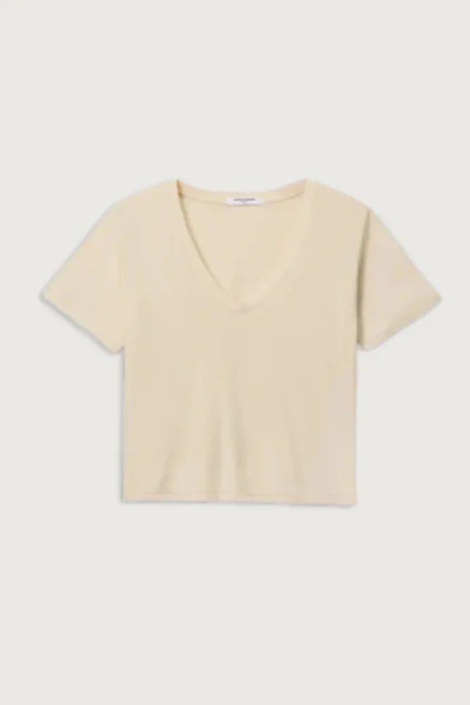 Beckett Crispy Cotton V-Nk Tee Sugar