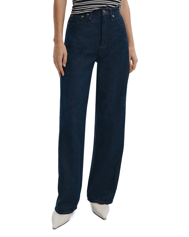 Featherweight Logan Mid Rise Wide Leg Jeans in Dusk Rinse