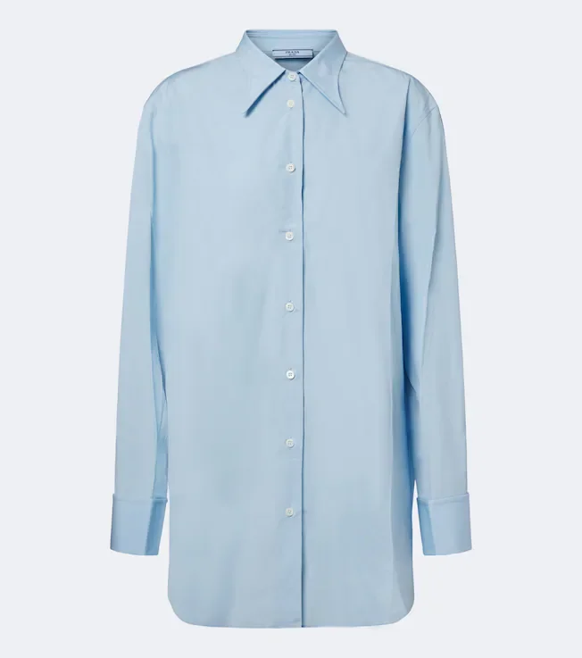 Oversized cotton poplin shirt
