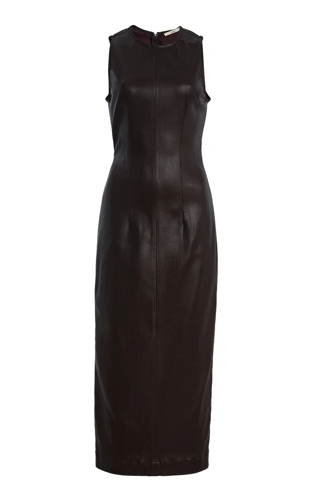 Esme Midi Instasculpt™ Wax-Coated Denim Dress