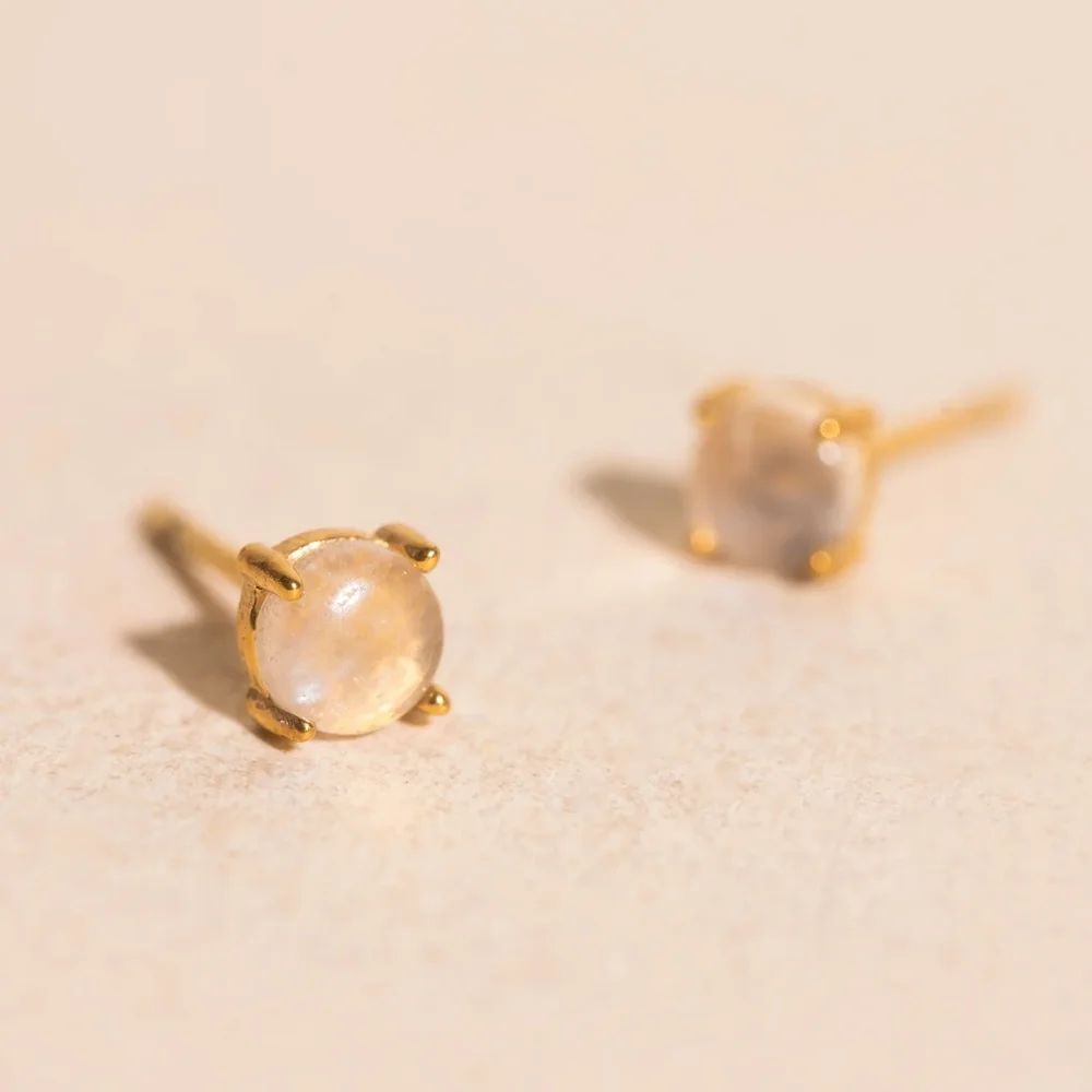 Moonstone Mini Stud Earrings