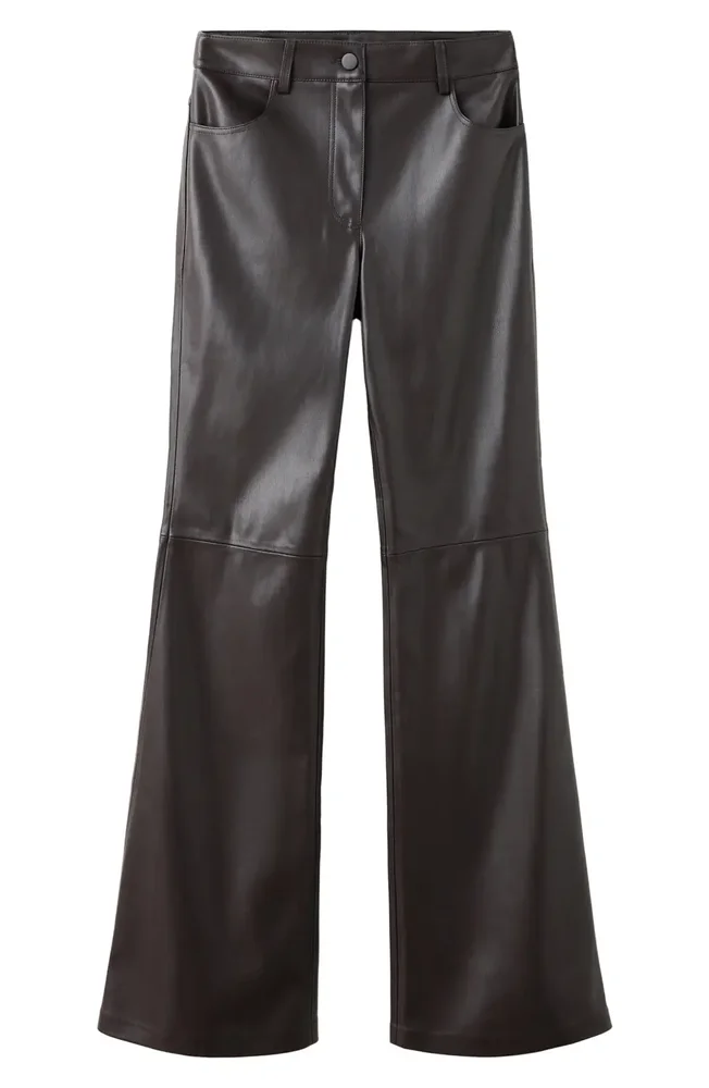 Faux Leather Flare Pants