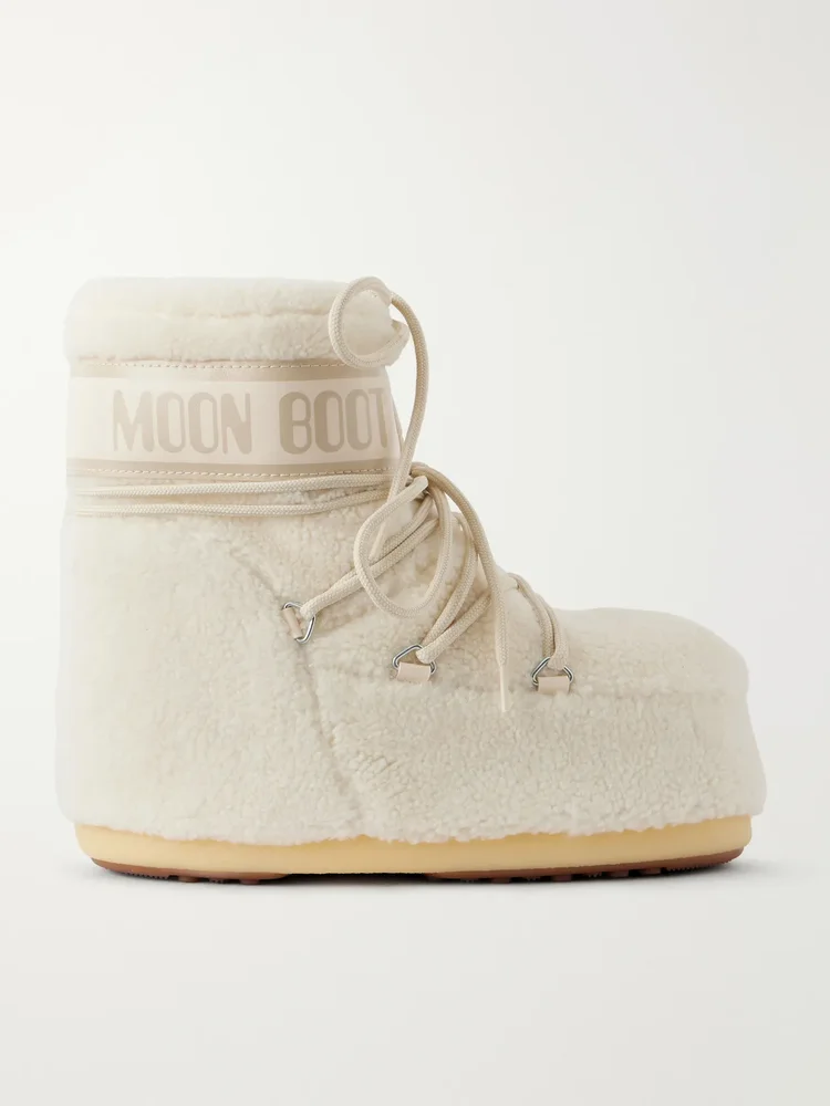 Icon Low shell-trimmed fleece snow boots