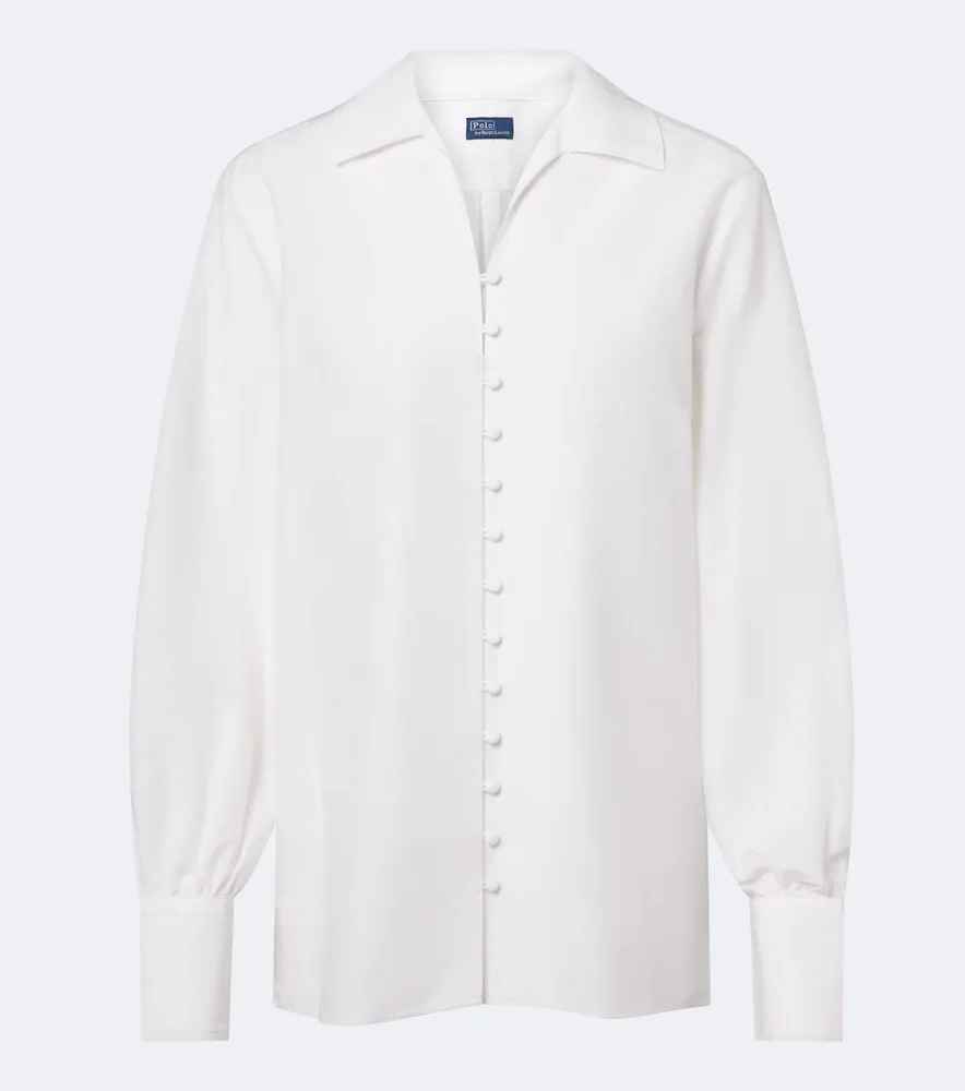 Cotton and silk blouse