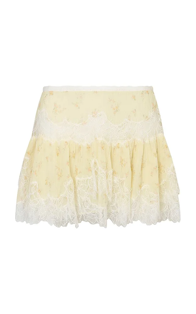 Kellison Pleated Silk Blend Skirt