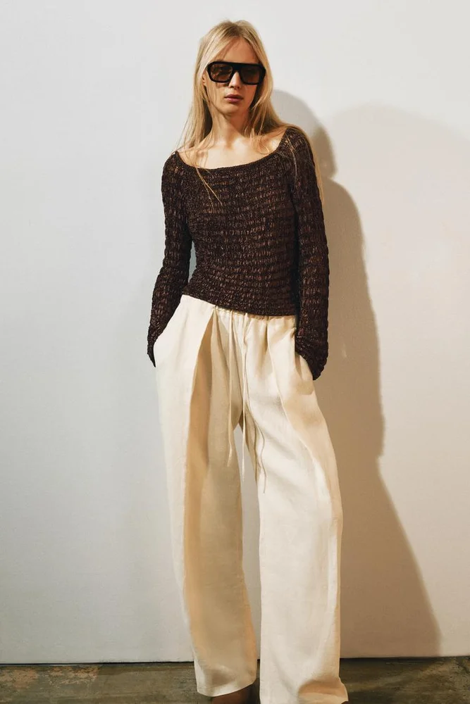 BOAT NECK KNIT SWEATER